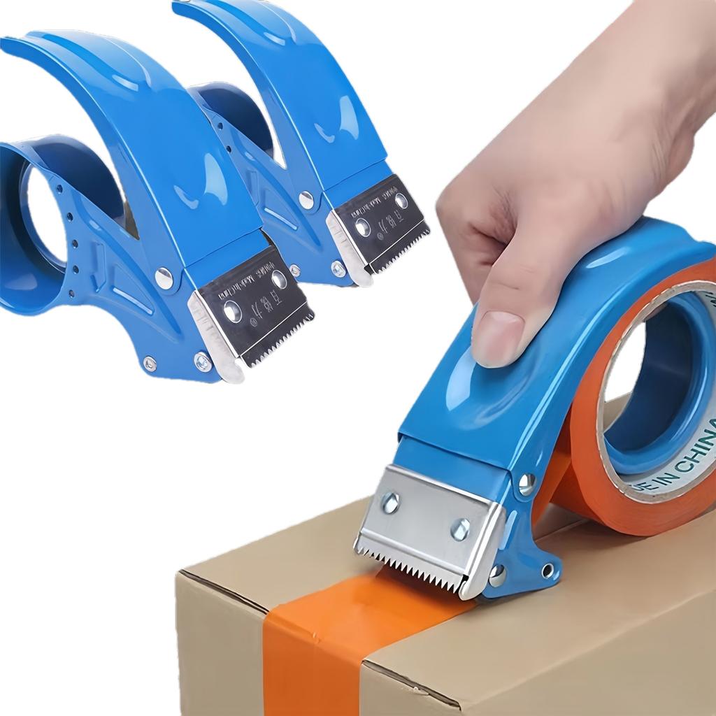 Handheld Metal Packing Tape Dispenser 6cm Wide Heavy Duty Shipping Tape Dispenser,Reusable, Replaceable,Packaging Sealing Cutter