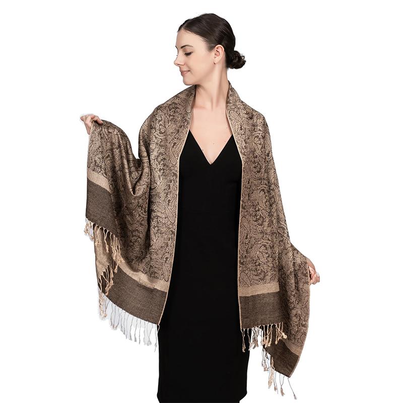 New Fashion Jacquard Women's Scarf Winter Long Soft Shawl Women's Printed Pattern Headband Comfortable and Warm