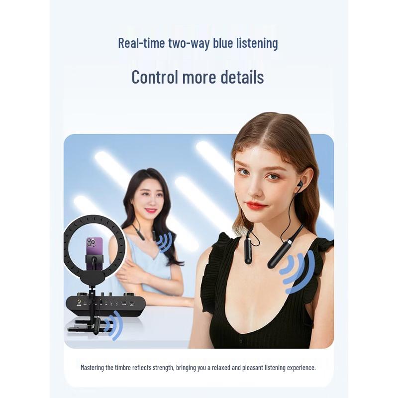 Newmine C03 Wireless Neckband Live Stream Monitoring Earbuds