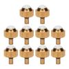 10pcs Watch Crown Spare Parts Noctilucence Stainless Steel Watch Head Replacement Accessories Gold 4.0mm