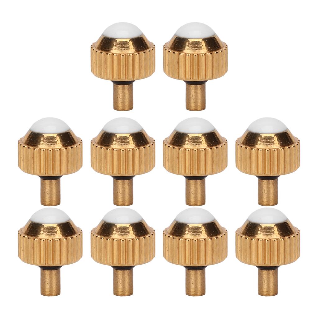 10pcs Watch Crown Spare Parts Noctilucence Stainless Steel Watch Head Replacement Accessories Gold 4.0mm