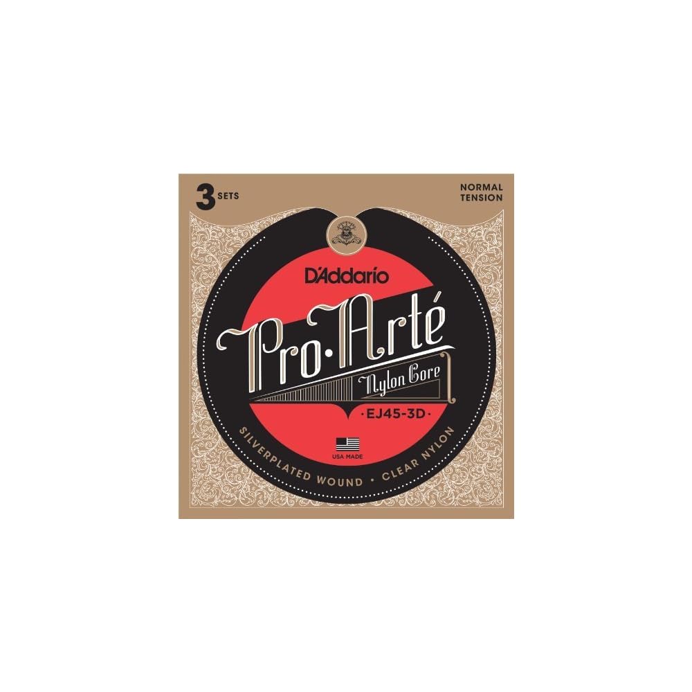 [Parallel Import] D Addario EJ45-3D Pro-Arte Nylon Classical Guitar Strings, Normal Tension, 3 Sets