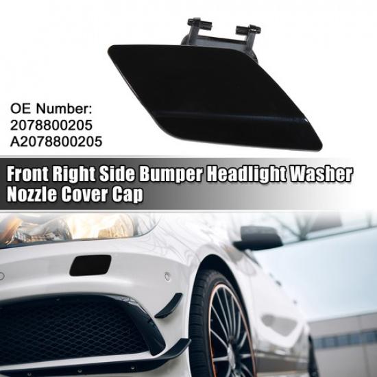 Car Front Right Side Bumper Washer Nozzle Cover Fit for Mercedes-Benz E550 Black