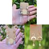 Silver Geometric Quartz Earrings With Moon And Star Design For Women Summer