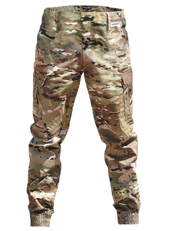 Mingpeng Vodoodpudivé maskáčové skinny cargo joggery - Slim-fit, Odolné proti opotřebení, Trendy devítibodové outdoorové kalhoty