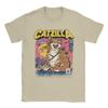 Catzilla Men's T Shirts  Novelty Tee Shirt Short Sleeve Crewneck T-Shirt Pure Cotton Birthday Gift Clothes