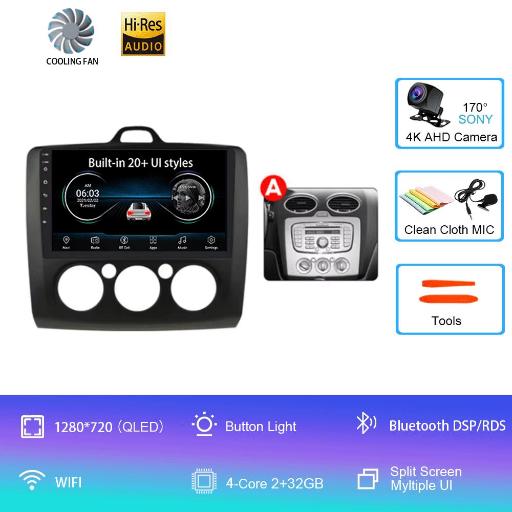 

Android 14 Автомобильное радио Авторадио для Ford Focus 2 Mk2 2004 - 2011 GPS-навигация Мультимедийный проигрыватель Carplay Стерео WIFI 360 Камера CHINA