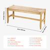 VEVOR Wooden Rattan Bench Entrywway Bench W/ Oak Wood Legs Bedroom End of Bed Boho Bench with Hand Woven Rattan for Living Room