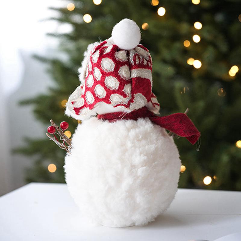 Christmas Snowman Doll Ornaments Xmas Tree Plush Doll Hanging Pendants Christmas Decoration for Home New Year Party Kids Gifts