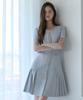 JULIY&CALLA 26Hs Love By You Ella Pleats Summer Tweed Dress Heathered Black Wedding Guest Look Ceremony Look