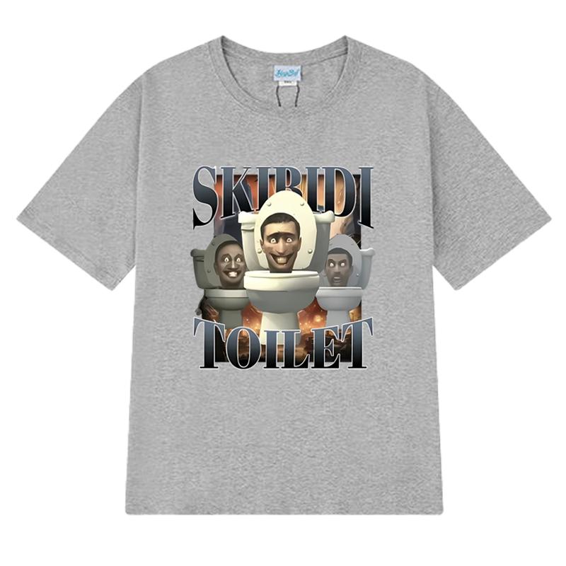 New In Skibidi Toilet Sigma Ohio Gyatt Funny Meme Graphic T Shirt Men Women Casual Short Sleeve T-shirts Unisex 100% Cotton Tops