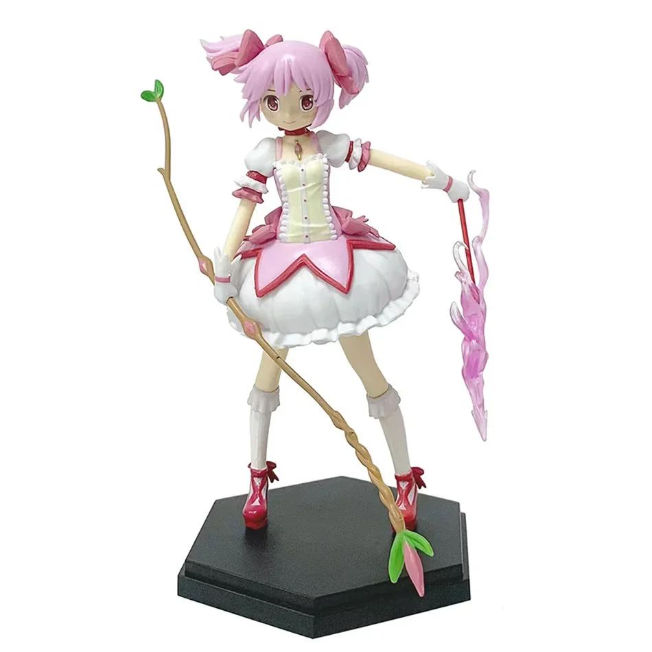 Anime Kaname Madoka Figure Standing Pose Action Figure Kyuubey Kawaii Model Desktop Ornaments Collection Child Toy Gifts 17cm