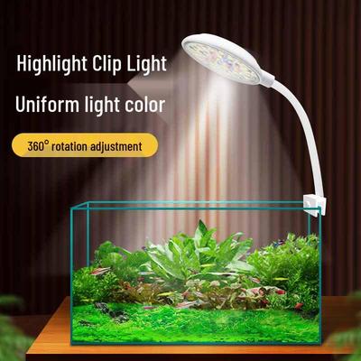 Energy-Saving LED Aquarium Light for Desktop Water Plant Tank with Super Bright Small Clip Bracket