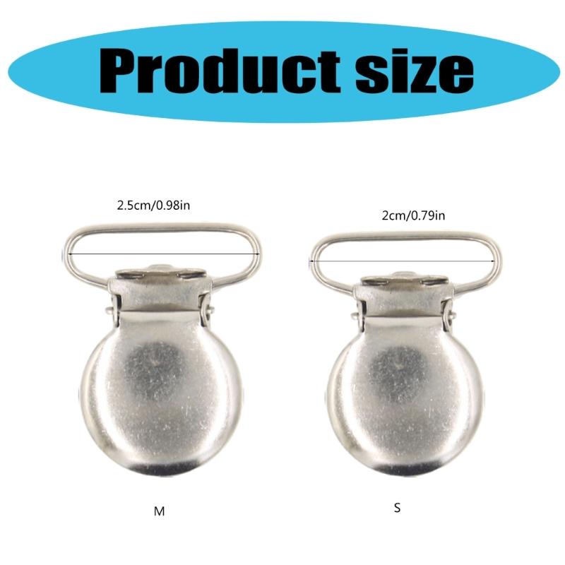 Stylish Metal Suspender Attachments Set of 10 Bracers Clip for Pants Overalls Shoulder Strap Pacifier Adjustment Clip