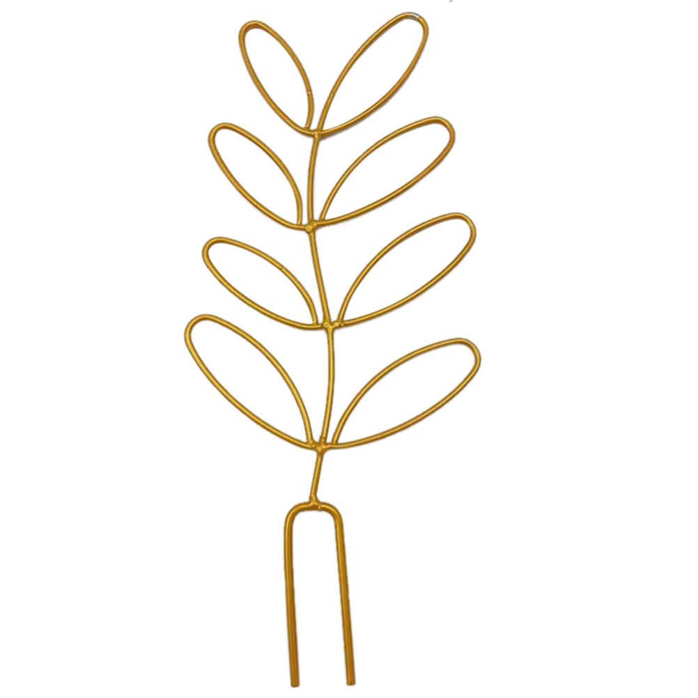 Small Trellis for Potted Plants Wrought Iron Leaf Shape Garden Trellis for Indoor Outdoor Decorative Climbing Plants