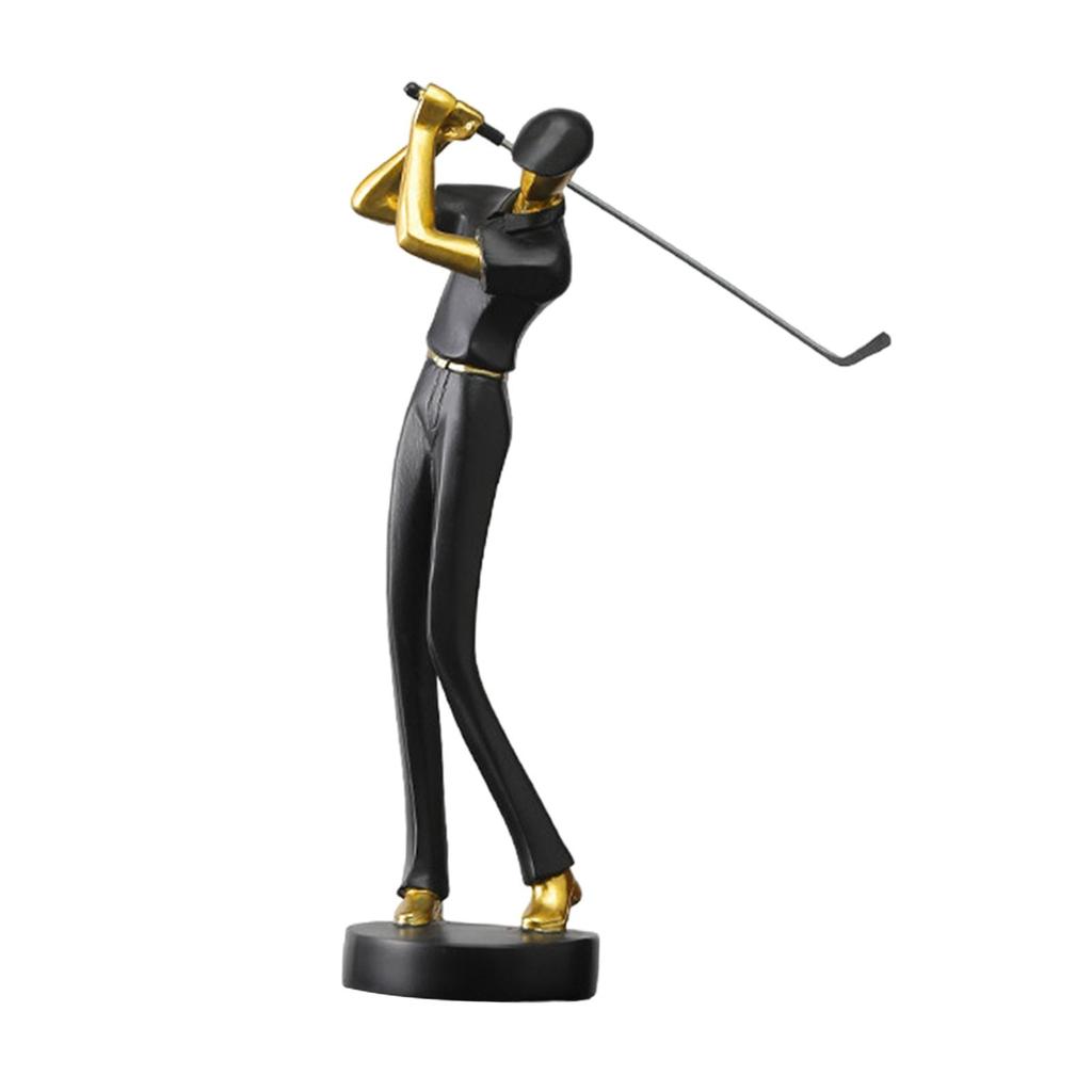 Statua Figurina da Golf Giocatore di Golf Decorazione Ornamento, Centrotavola, Scultura Artistica in Resina per Ufficio Soggiorno Regalo per Amante del Golf