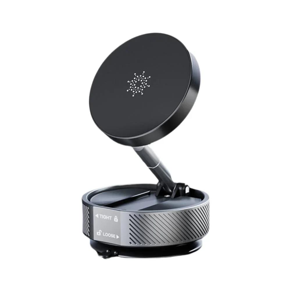 

Vacuum Magnetic Suction Cup Phone Car Holder 360 Rotation For Magsafe iPhone 16 15 14 13 12 Electric Vacuum Folding Swivel Stand