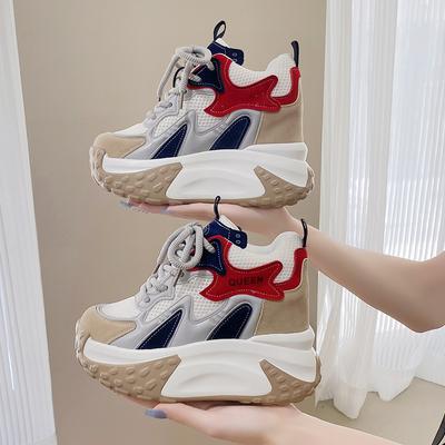 Mode 10CM Frauen Plattform Turnschuhe Herbst Frühling Atmungs Wedges Casual Schuhe High Heels Dicke Sohle Turnschuhe Frau Deportivas Mujer