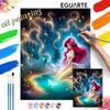 DIY Painting Kit Ariel Magic Princess Style Home Decor Craft Gift Idea Art Paint by Numbers Set Room Wall Decor Creative Set