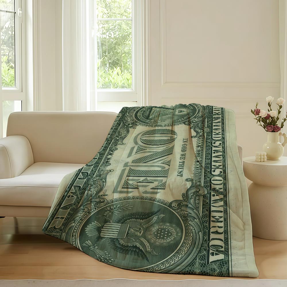 Fashion print Dolar Dolar Blanket For Sofa Office Bed Plane Travel Sleep Read Relax Camping Soft And Warm