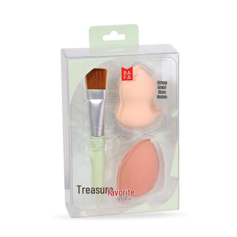 

Lafa Beauty Sponge & Flat Head Foundation Brush Set - Non-Latex, Super Soft (LS-19118)