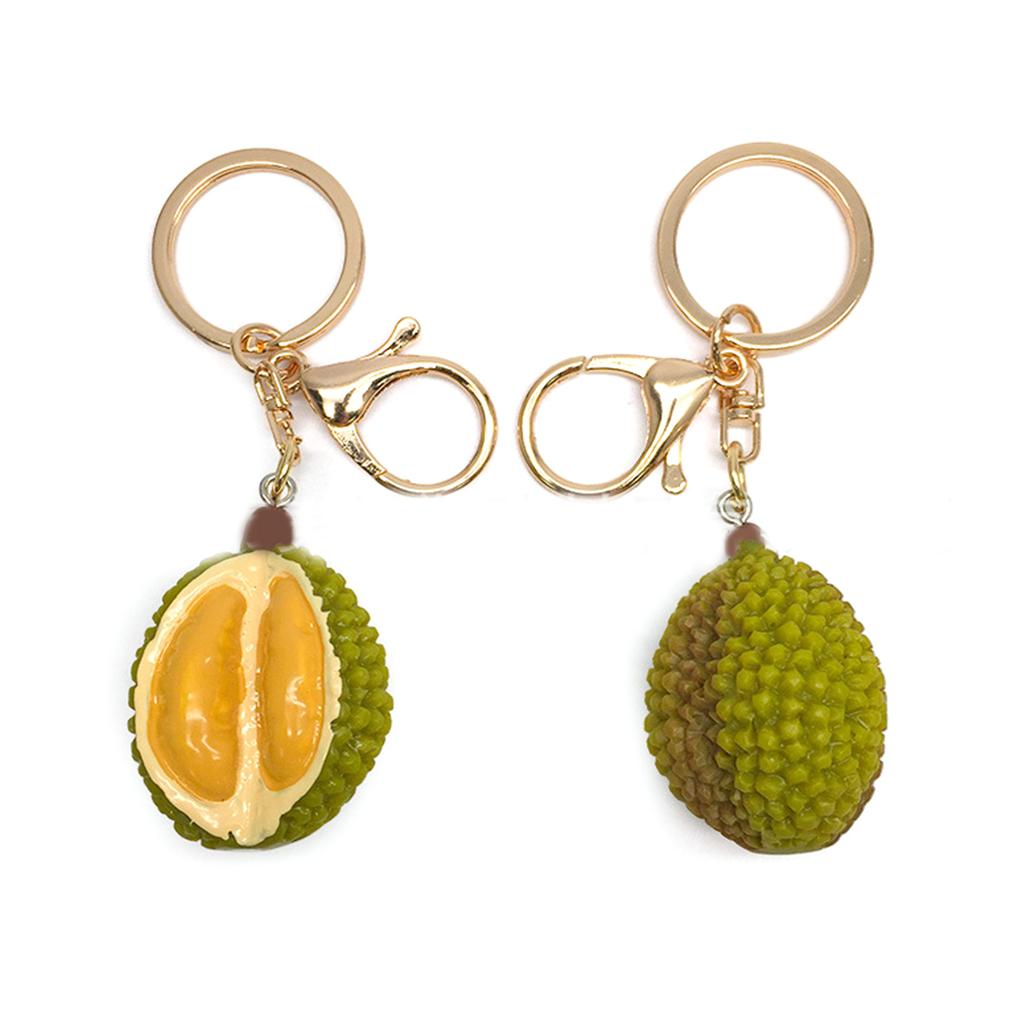 Trendy Simulated Durian Fruit Keychain Eye-catching Durian Pendant Unique Fashion Accessory for Women Gift for Friend