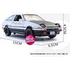 Initial D Alloy Model Car Takumi Fujiwara AE86 Trueno Project D Specification 1/32 Scale (White)