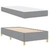 Bed Frame with Mattress Light Grey 90 x 190 cm Fabric