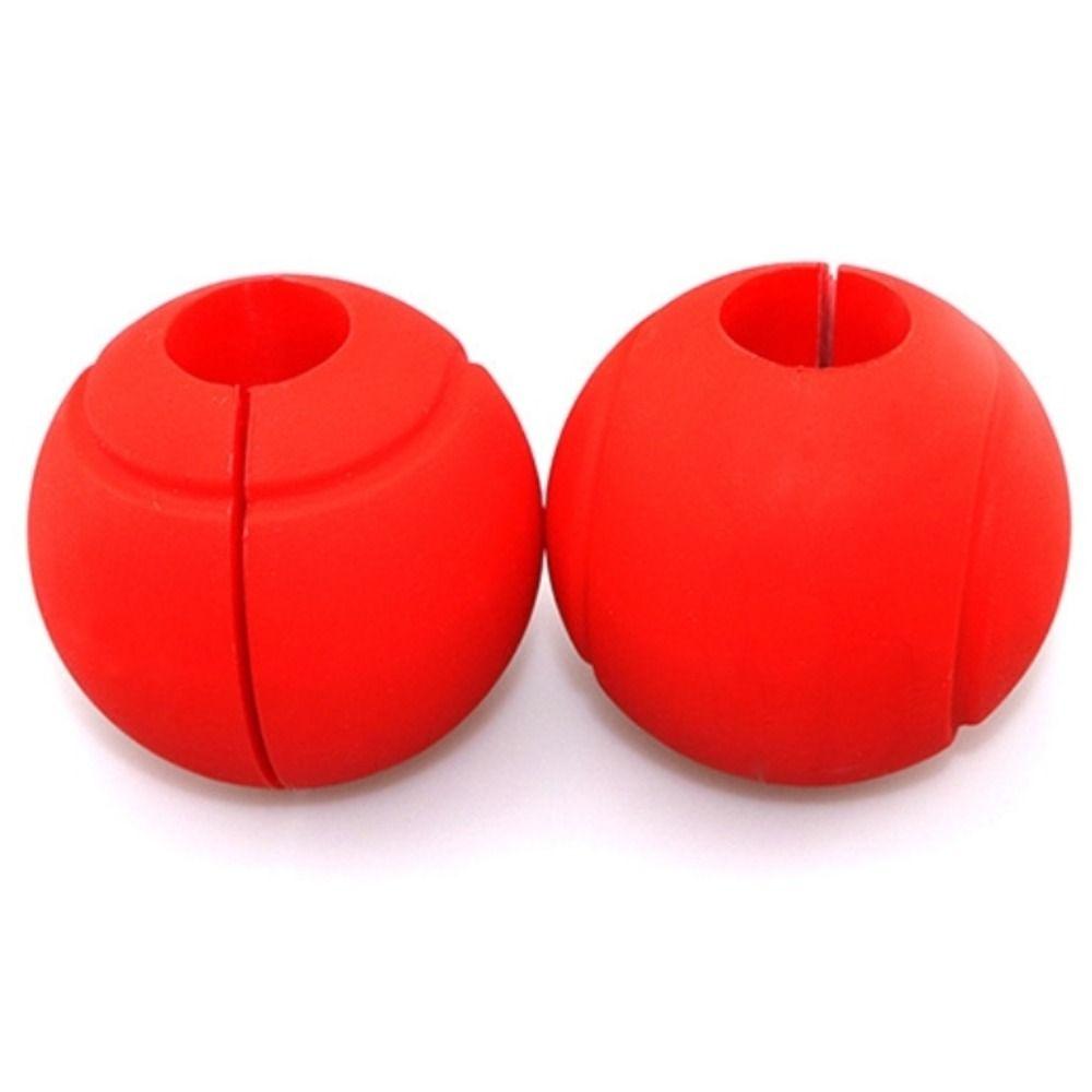 1 Pair Anti-scratch Silicone Dumbbell Grip Weightlifting Fitness Equipment Barbell Grip Ball  Gym
