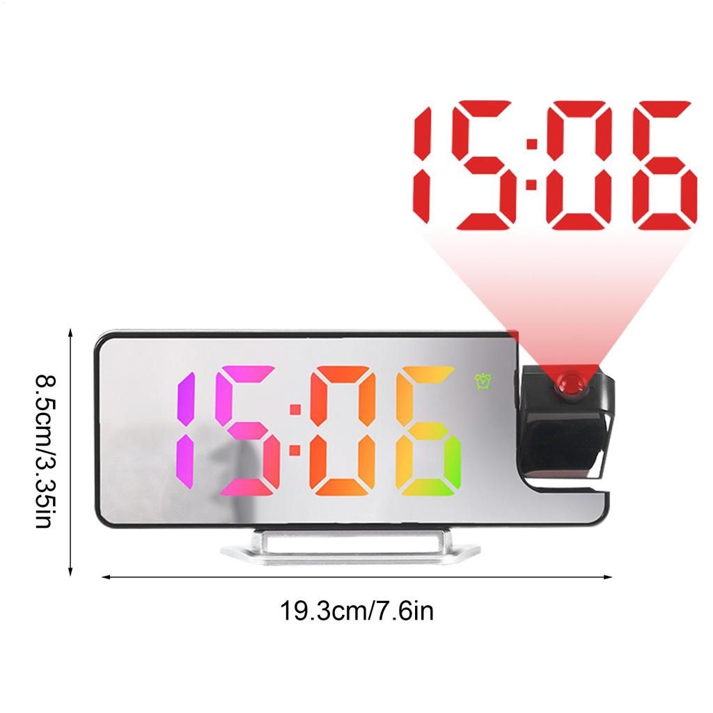Digital Projection Clock Multifunctional Indoor Outdoor Digital Alarm LED Display Bedside Desktop Clock Home Dorm Office Decor