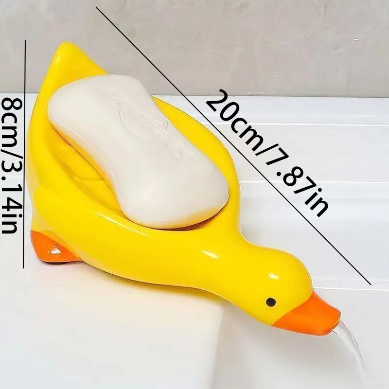 Seifenablage Selbstentwässernde Seifenablage Niedliche Entenform Kreative Ablage für Dusche Badezimmer Küche Wanne Spüle Ablage Halter Badezimmer