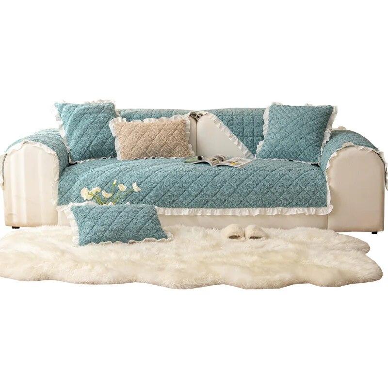 1/2/3 Seater Furniture Couch Slipcover Chaise Longue Corner Covers for Sofas Modern Plush Sofa Covers for Living Room Non-slip