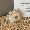 Trendy 2020 Summer Straw Weave Crossbody Bucket Bag for Women