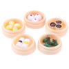 5Pcs/Set 1:12 Dollhouse Miniatures Chinese Dim Sum Food Kitchen Accessories