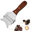 Modern Stainless Steel Truffle Slicer With Wooden Handle Multifunction Cheese And Chocolate Cutter For Gourmet Cooking