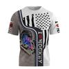 Letní hokej Pánské tričko s krátkým rukávem 3D potisk Street Personality Fitness Oversized O-límeček Lehký, rychleschnoucí top