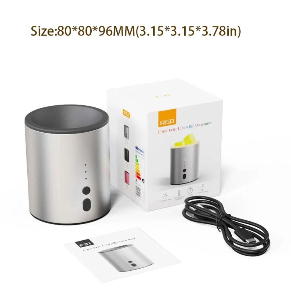 Multicolor Light Wax Warmer Aluminum Alloy Oil Burner Multi-functional Aroma Lamp  Bedroom Decor