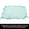 Cargo Net for Truck and For Trailer with 15 Hooks and Elastic Rope Heavy Duty Design to Secure Cargo during Transport