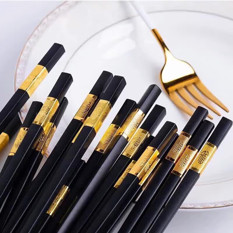 Xinyizi Premium Alloy Chopsticks - 10 Pairs