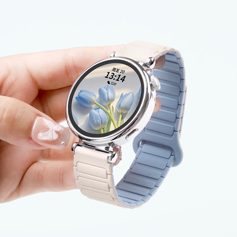 Huawei Watch GT5/GT4/GT6 Magnetisches Silikon 22mm Armband für Herbst und Winter