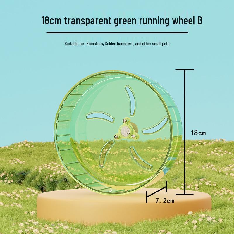 Super Silent Hamster Running Wheel Toy - Large Size Golden Hamster Exercise Ball with Stand for Cage Landscaping.