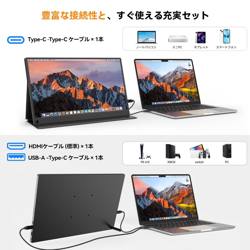 EVICIV Mobile Monitor with Desktop FHD Mobile Standard HDMI Slim and 1080P Wide Color Compatible with Portable Monitor with Protective Matte IPS Blue
