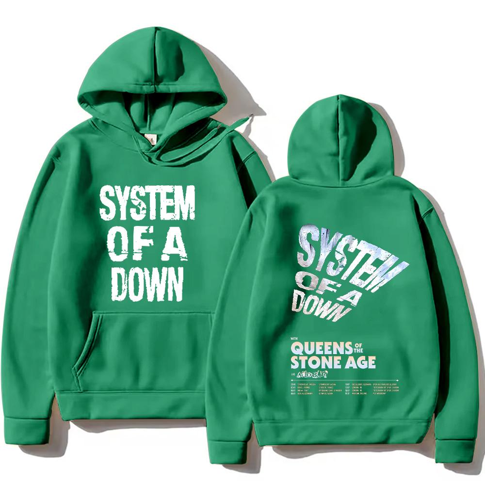 Rock Band System of A Down Hoodie System of A Down Tour 2026 Sweatshirt Alternative Metal Music Streetwear Unisex Gothic Top