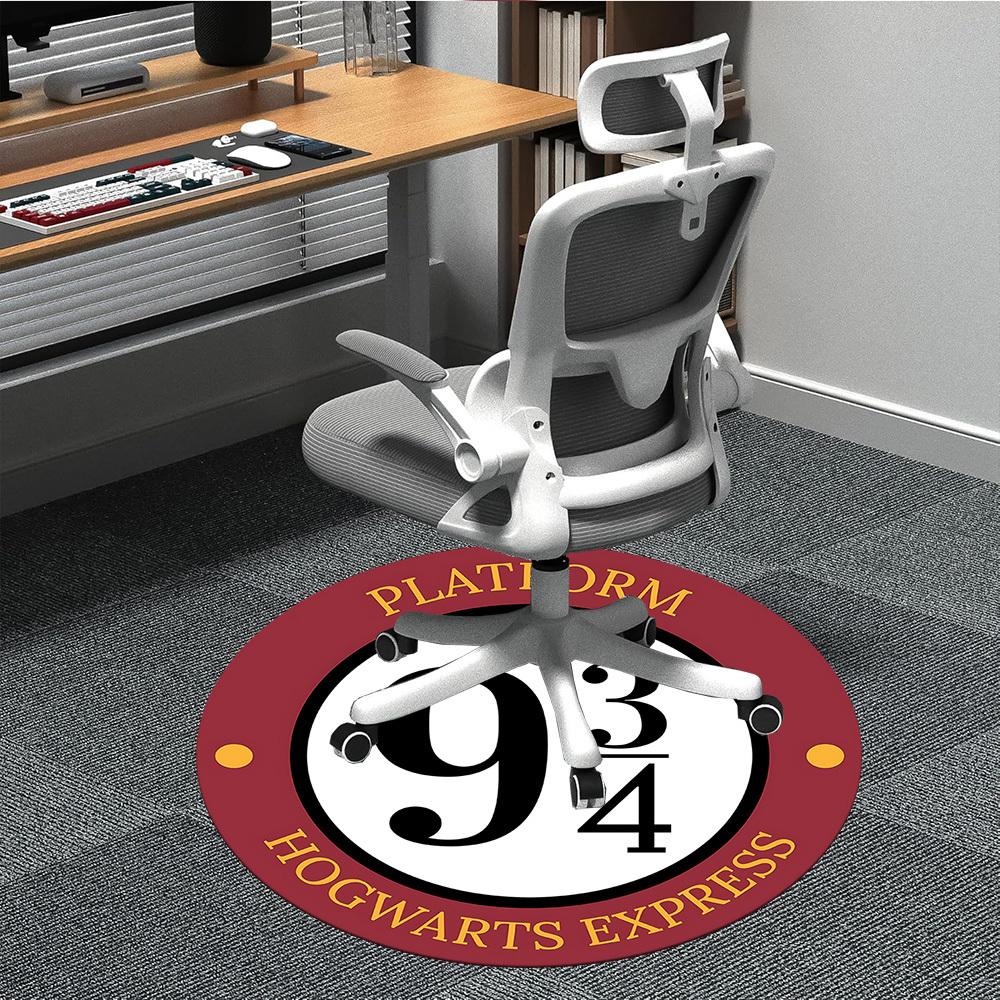 

1pc Platform 9 3/4, Hogwarts Carpet, Round Non-Slip Durable Large Size Office Carpet, Suitable for Office, Beautiful Decoration 80cm