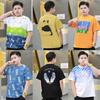 Trendy Fat Boy Plus Size Summer Cotton Round Neck T-shirt for Medium & Large Children - Short Sleeve, Loose Fit Sports Sweatshirt