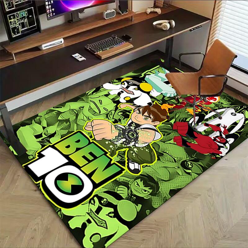1pc Ben Alien Force Carpet for Playroom Bedroom Living Room Sofa Home Decor,kids Game Area Rug Non-slip Floor Mat Y73022