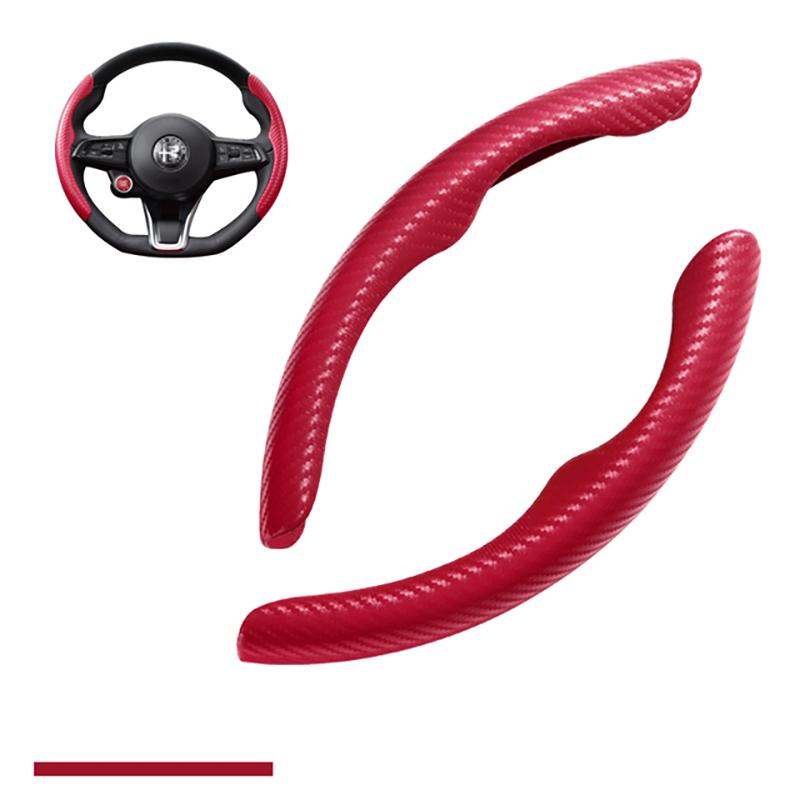 YAQG2 Car Steering Wheel Cover Segment Steering Wheel Protection Cover For Alfa Romeo Giulia Stelvio Interior Styling Car Accessories