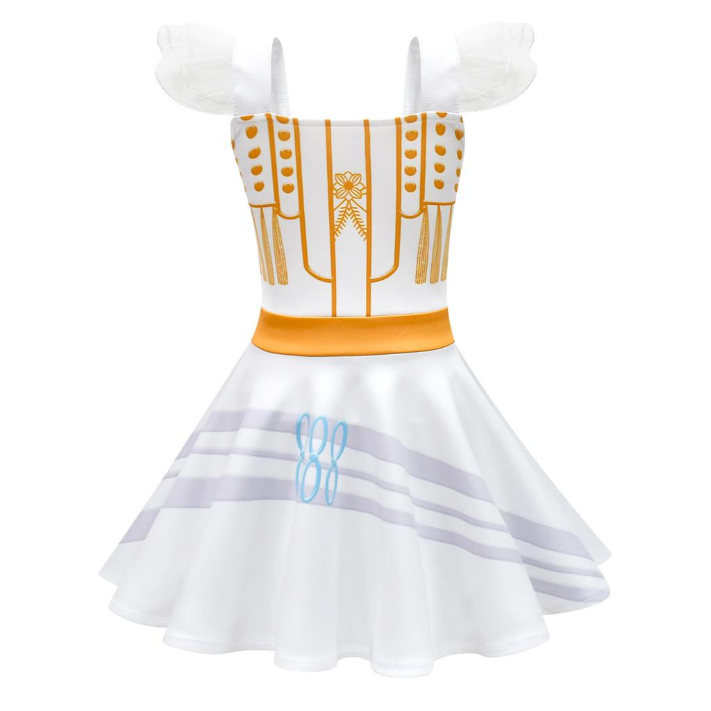 Kids Girls Casual Cute Cartoon Print Vest Sleeveless Dress Dance Cosplay Wear