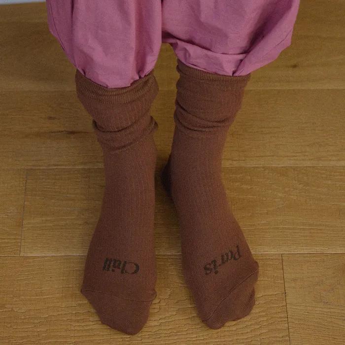 Paris Chill Socks (Cocoa)