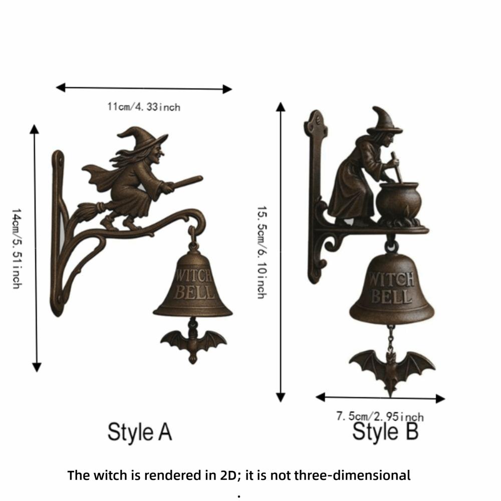 Sounding Halloween Witch Doorbell Vintage Halloween Door Hanger Witch Hanging Ornament Garden